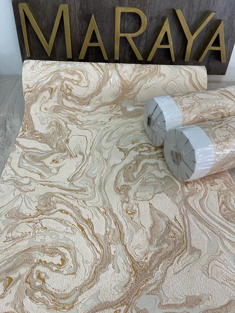 Papel tapiz  Textura Marmoleado beige perlado  5.30mt2 16c8001