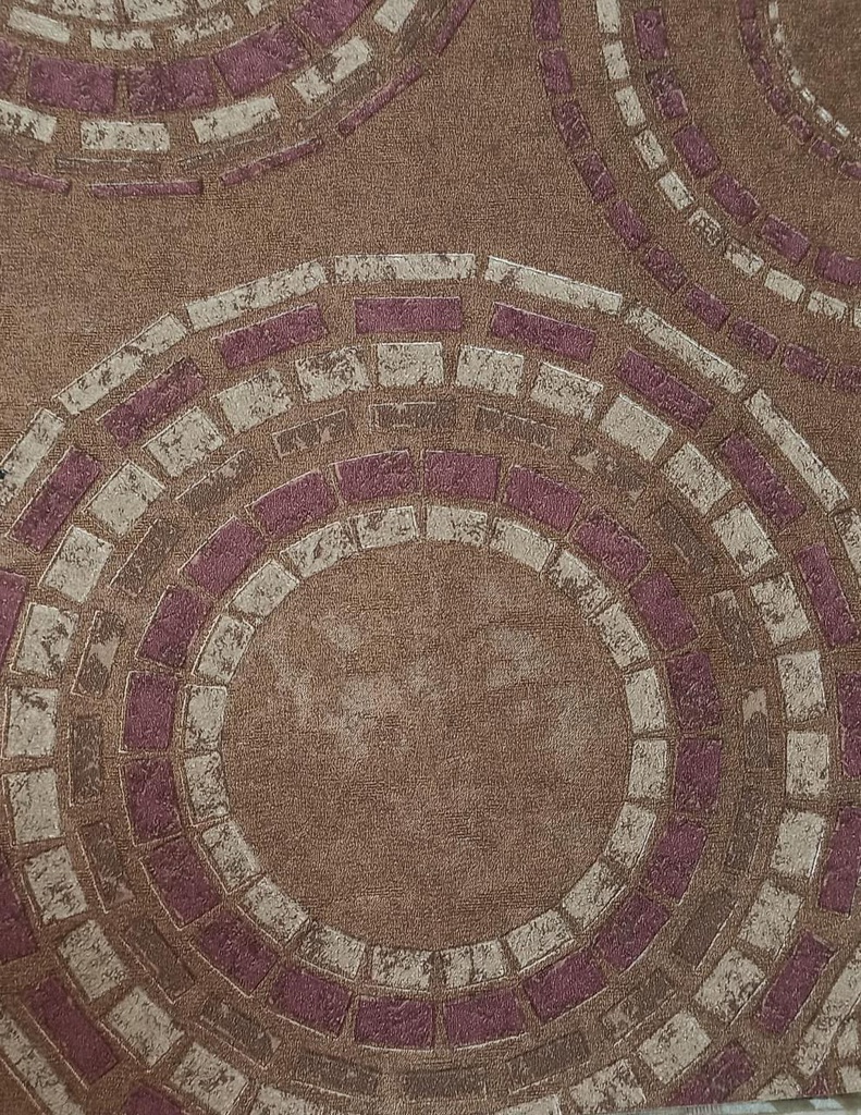 Papel Tapiz Textura cafe circulos vino Luccia 1807-2 - 5,30m2