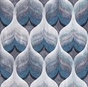 Papel Tapiz  Hojas azules/grises WalllLife YG32001-16,20m2