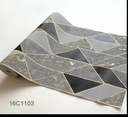 Papel tapiz Geométrico gris negro dorado 5.3mt2 16c1103