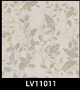 Papel tapiz fondo blanco Hojas Platas y Doradas LV11011, 5,30mt2