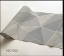 Papel tapiz geométrico gris plateado 5.30mt2 16c7002