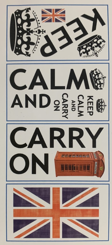 Sticker Keep Calm and Carry On 12 Apliques -RMK1782SCS