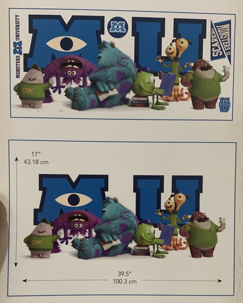 Sticker Monsters University 6 apliques-York 2282GM