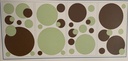 Stickers Bolas Verde/Cafe -York RMK1408SCS
