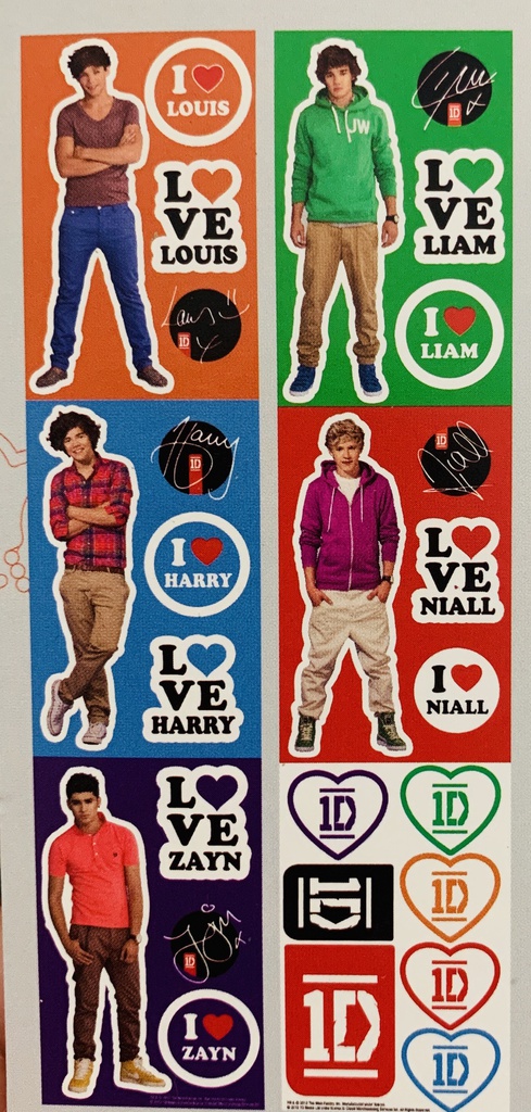 Stickers ONE Direction 27 Apliques- RMK2135SCS