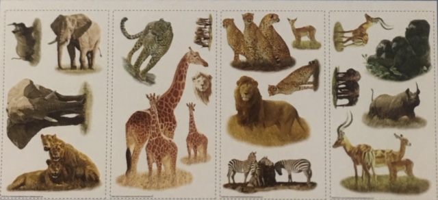 sticker de animales de la selva/zoologico-RMK1130SCS