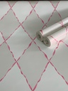 Rombos Blancos/Gris con bordes rosados Pink YORK 4048 -5,20m2