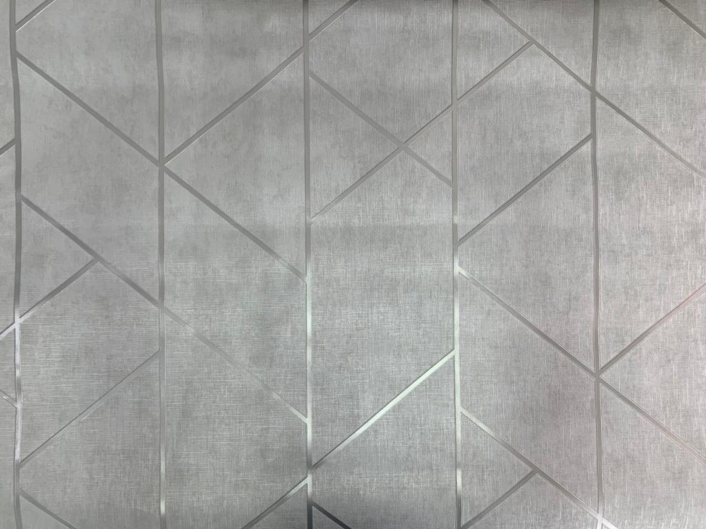 Geométrico gris lineas platas PR10106-16mt2