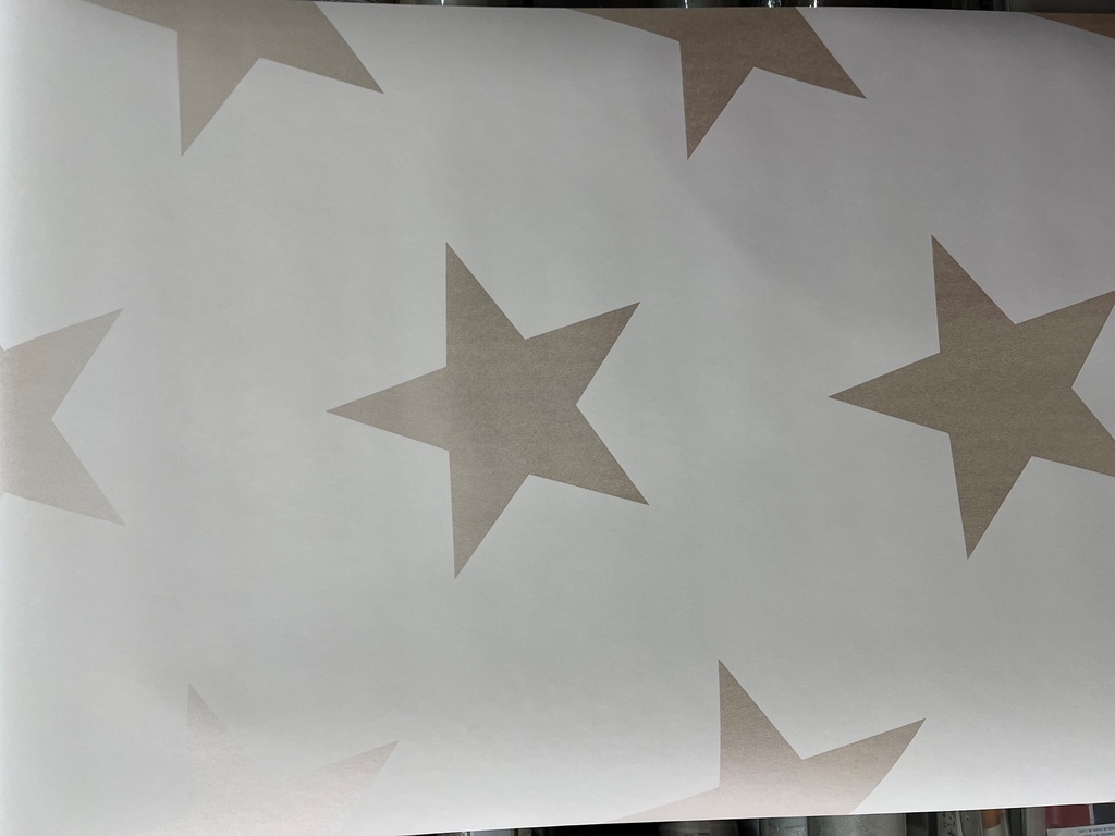 Papel Tapiz Crema Estrellas perladas Beige FS-LL-323/5,30mt2
