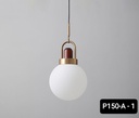 Lampara suspendida de diseño minimalista globo de vidrio P150-A Size 20x29cm