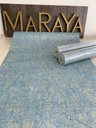 Papel Tapiz Textura Marmol Azul Jaspeado Amarillo Walli WA50110 - 5,30mt2