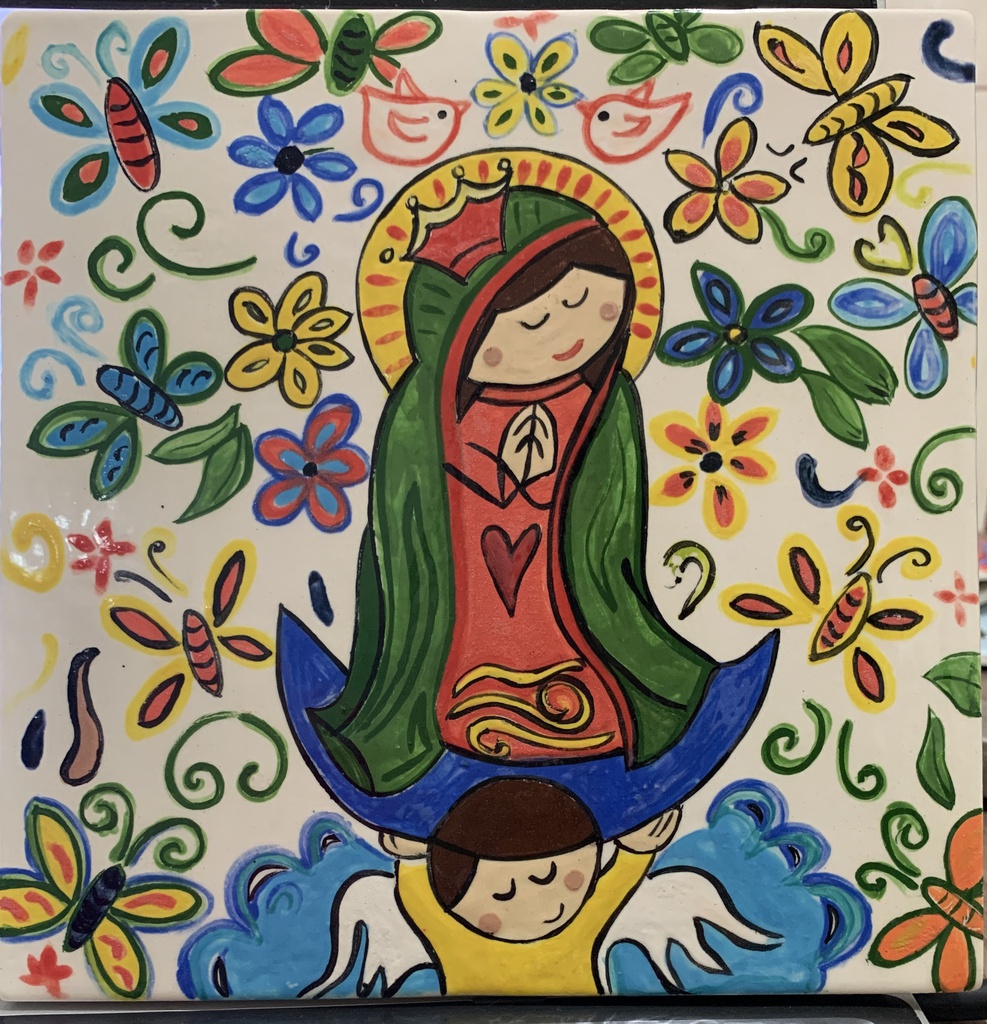 Virgen Guadalupe ceramica 20x20 cm-003