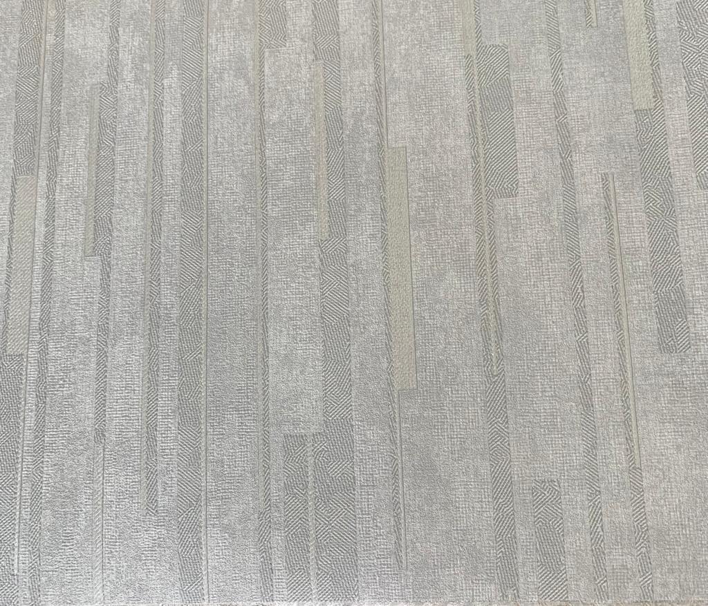 Papel Tapiz Textura gris con Rayas Gris/Dorado 36065 - 16MT2