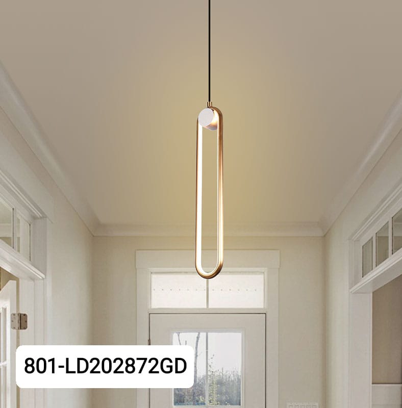 Lampara  LED simple aluminio dorada 801-LD202872GD Size 8.2x165 cm