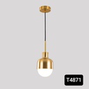 Lampara colgante minimalista dorada/vidrio LED T4871 Size 15x30