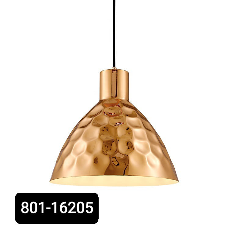 Lampara Tipo campana martillado cobre 801-16205 Size 30x27cm