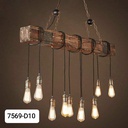 Lampara rectangular/ madera rústica 7569-D10 Size 170x118 cm