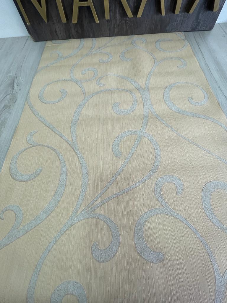 Papel tapiz Textura Piedra Perlado-Dorado ME20162, 5,30mt2