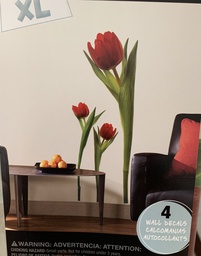 [RMK1308GM] Tulipan Rojo 4 Apliques Gigantes- RMK1308GM