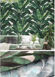 Diseño de hojas verdes/fondo blanco TT0301-5.30MT2