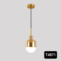 [T4871] Lampara colgante minimalista dorada/vidrio LED T4871 Size 15x30