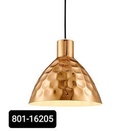[801-16205] Lampara Tipo campana martillado cobre 801-16205 Size 30x27cm