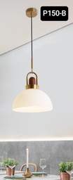 [P150-B] Lampara suspendida de diseño minimalista media bola P150-B Size 30x29cm