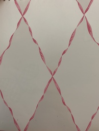 [YORK  PW4048] Rombos Blancos/Gris con bordes rosados Pink YORK 4048 -5,20m2